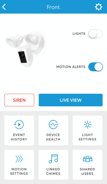 how to set up ring floodlight security camera - setting up in app