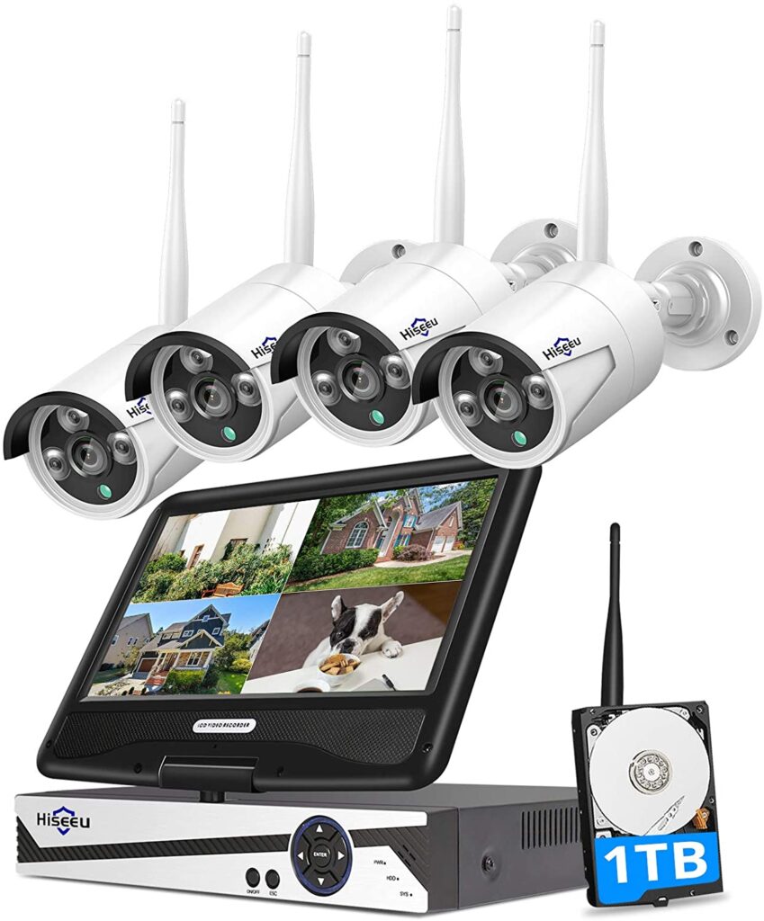 best outdoor wireless security camera system with DVR - Hiseeu Wireless Security System